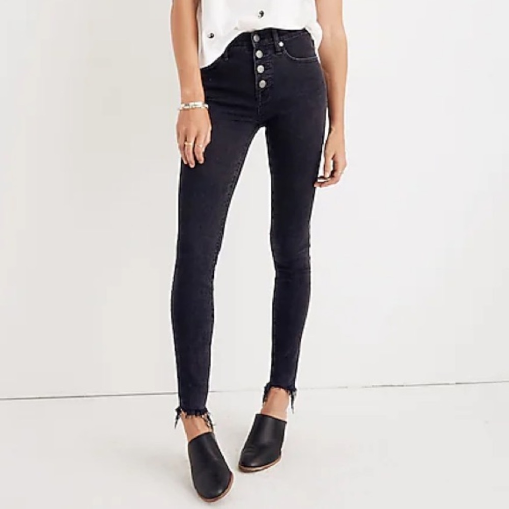 Madewell 9” High Rise Skinny Jean in Berkeley Black | Size 27